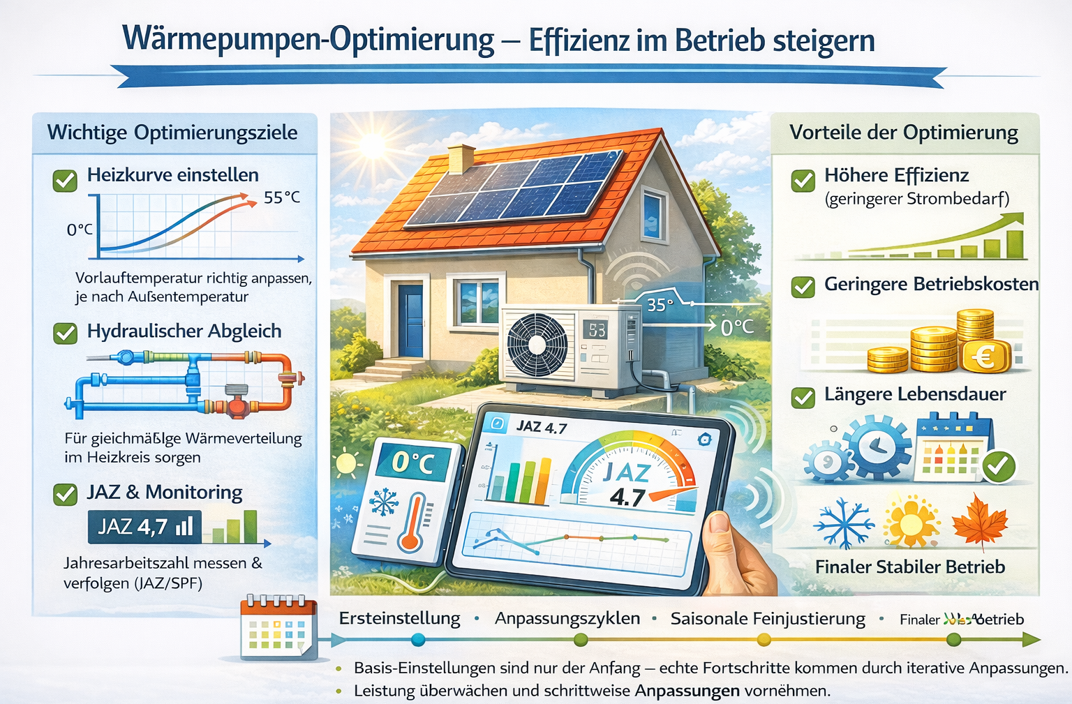 Wärmepumpen-Optimierung: Die wichtigsten Stellschrauben im Überblick